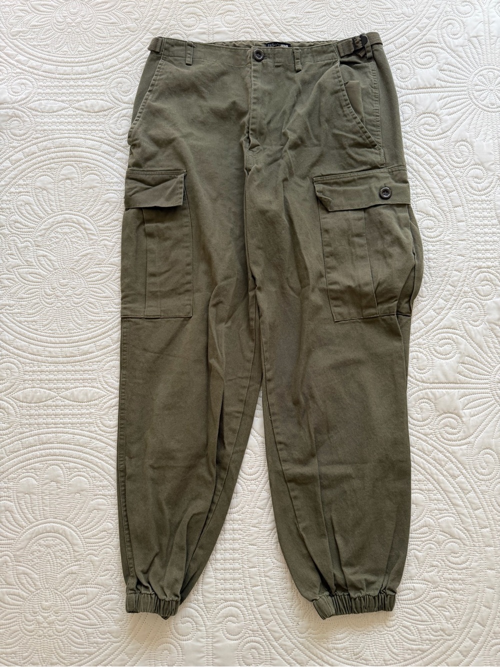Fashion Nova Olive Cargo Jogger Pants
